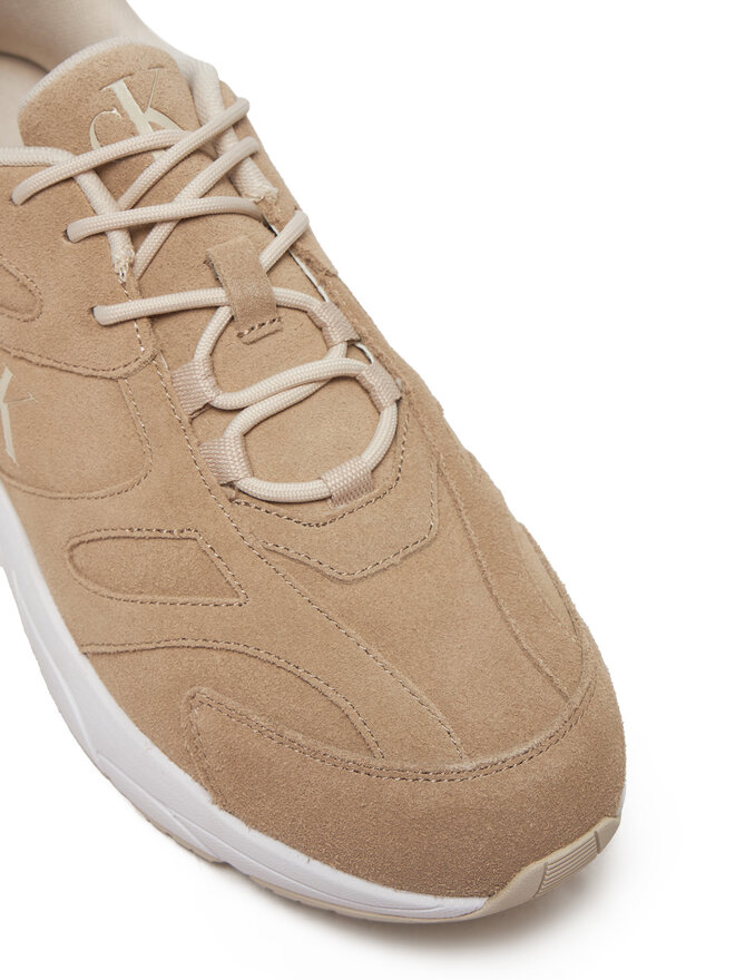 Calvin Klein Jeans Снікерcи Calvin Klein Jeans Retro Tennis Low Mg Mix Media YM0YM01171 Бежевий
