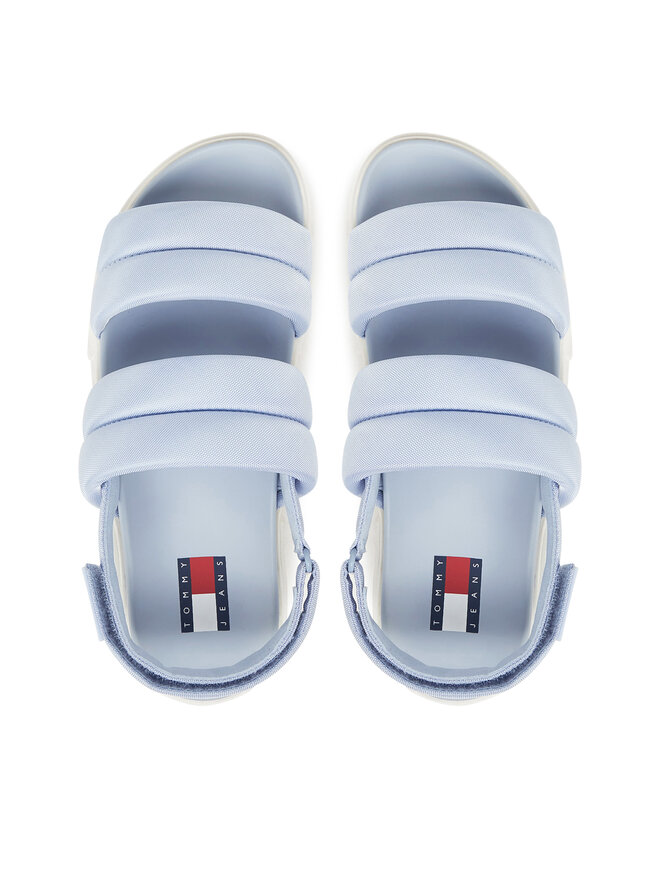 Tommy Jeans Sandales Tommy Jeans Tjw Flatform Sandal EN0EN02802 Gaiši zils