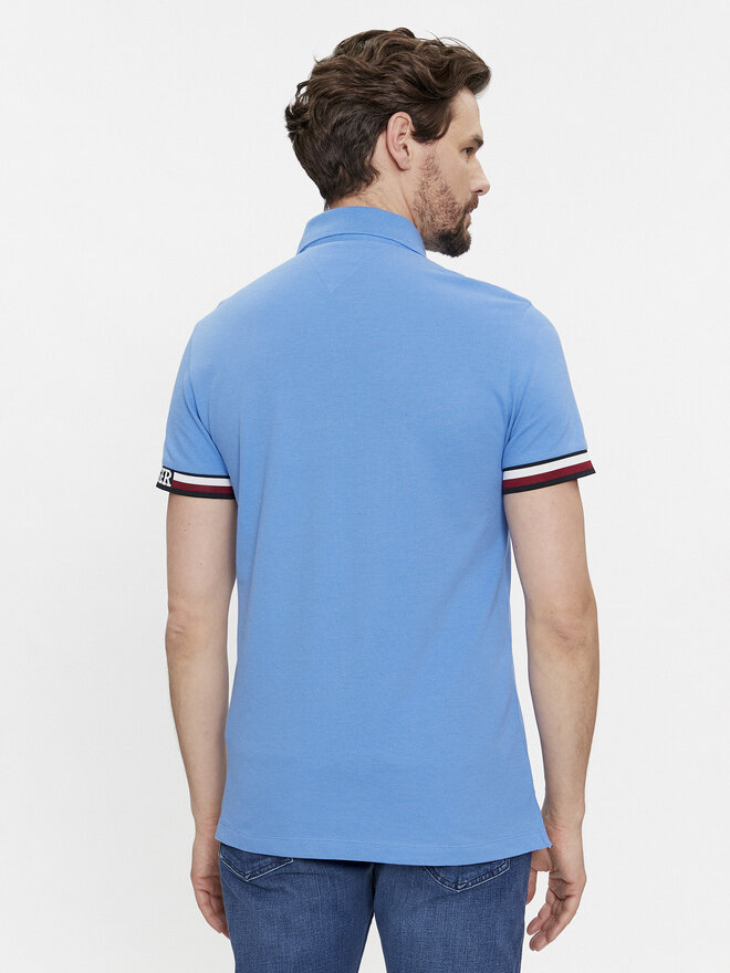 Tommy Hilfiger Tommy Hilfiger Polo marškinėliai Monotype Flag MW0MW33585 Mėlyna Slim Fit