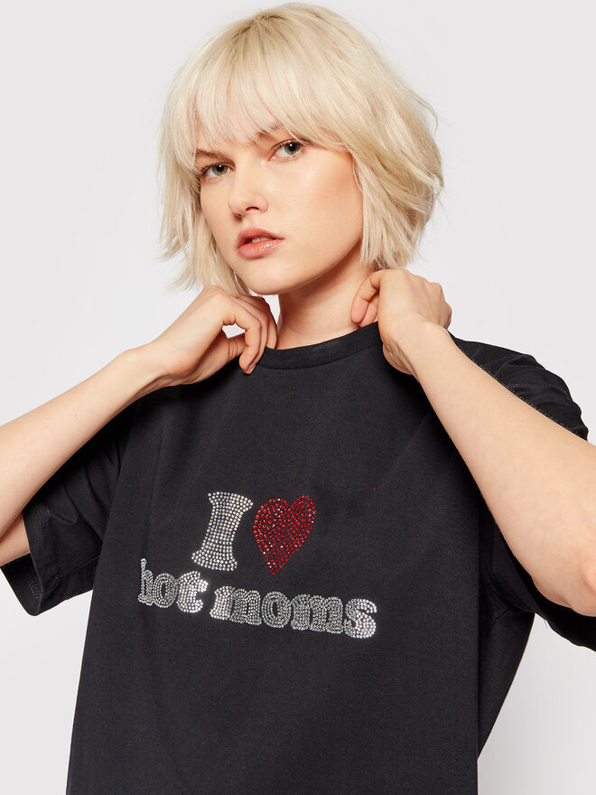 2005 2005 T-Shirt Unisex Hot Moms Μαύρο Relaxed Fit