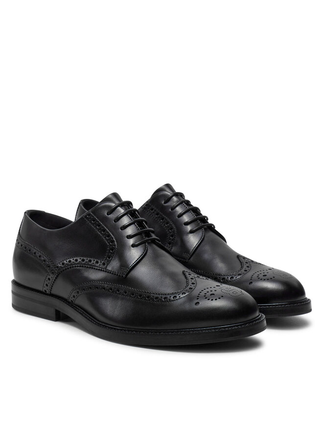 BOSS Félcipő Boss Dressletic Derb bubr 50521227 Fekete