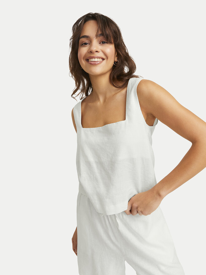 JJXX JJXX Τοπ Breeze 12269734 Λευκό Relaxed Fit
