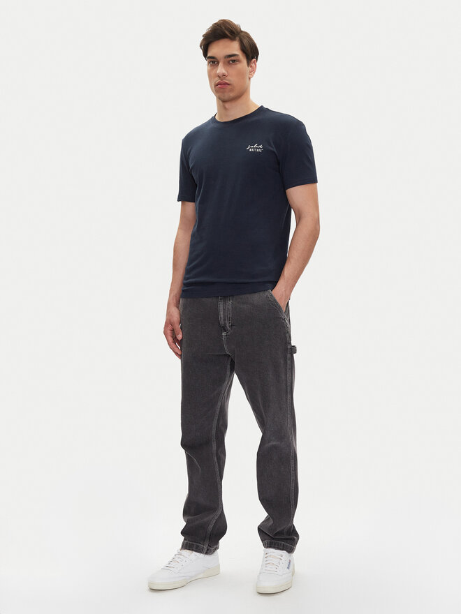 Mustang Mustang T-Shirt Austin 1016280 Dunkelblau Regular Fit