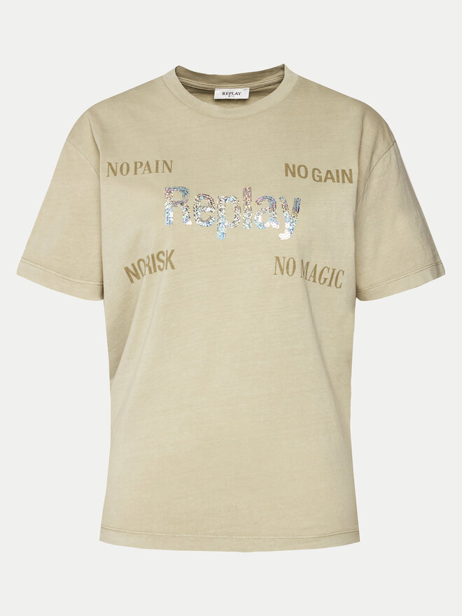 REPLAY REPLAY Camiseta W3072A.000.22658M Beis Regular Fit