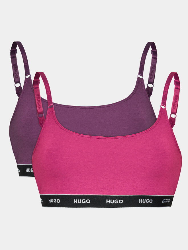 HUGO Hugo 2 db sport melltartó Twin Bralette 50480158 Rózsaszín