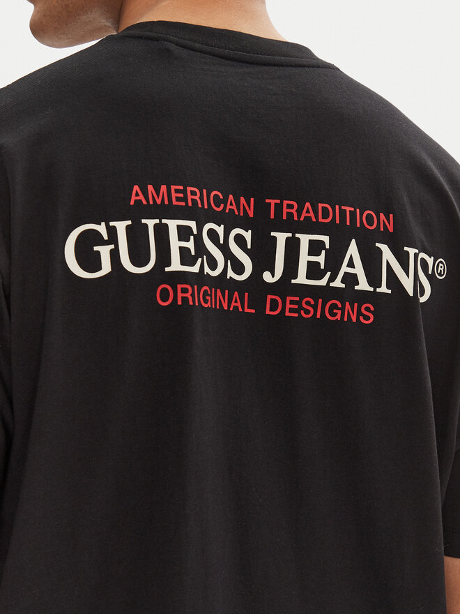 Guess Jeans Guess Jeans T-Shirt M4BI75 K8FQ4 Μαύρο Oversize