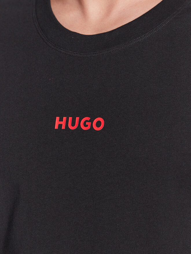 HUGO Hugo Футболка Linked 50480246 Чорний Regular Fit