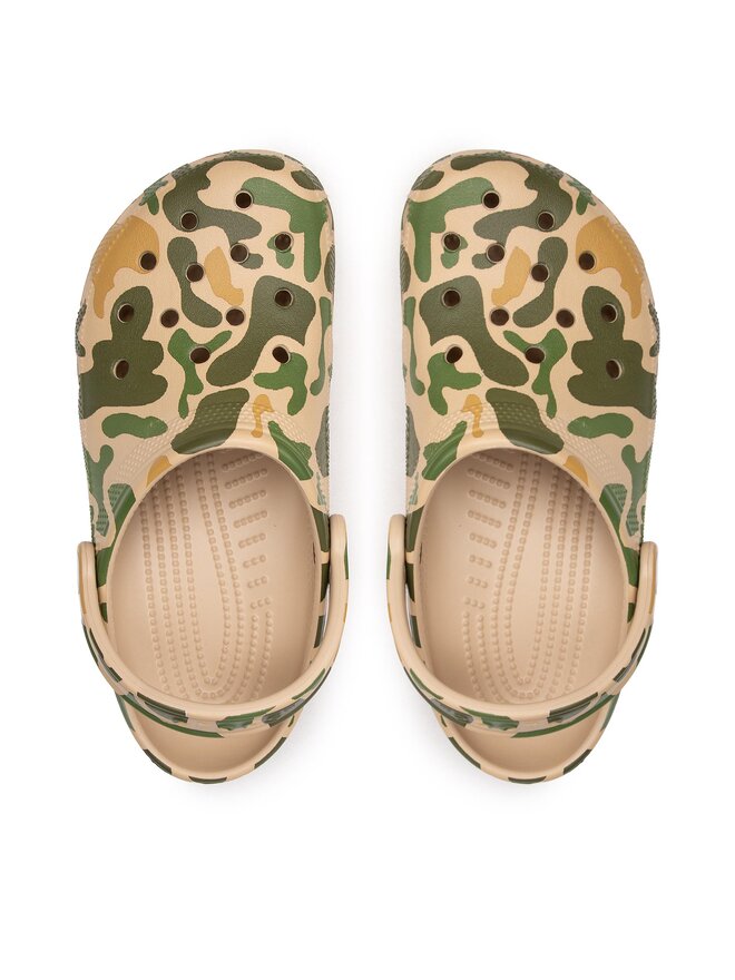 Crocs Pantoletten Crocs Classic Printed Camo Clog 206454 Grün
