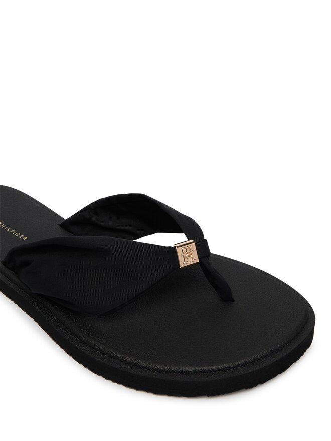 Tommy Hilfiger Zehentrenner Tommy Hilfiger Scandi Soft Summer Sandal FW0FW09421 Schwarz