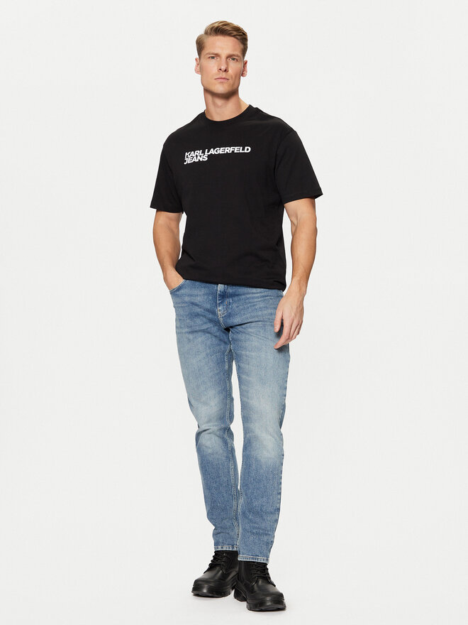 Karl Lagerfeld Jeans Karl Lagerfeld Jeans T-Shirt A1M17002 Μαύρο Regular Fit