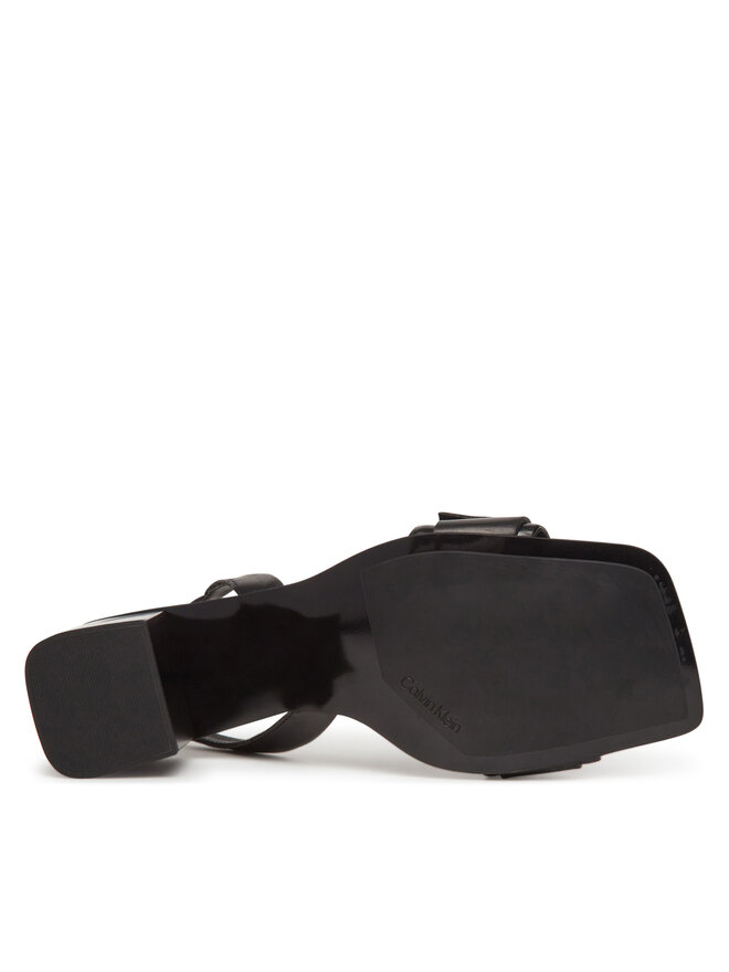 Calvin Klein Sandály Calvin Klein Heel Sandal 70 W/Buckle - Lth HW0HW02456 Černá