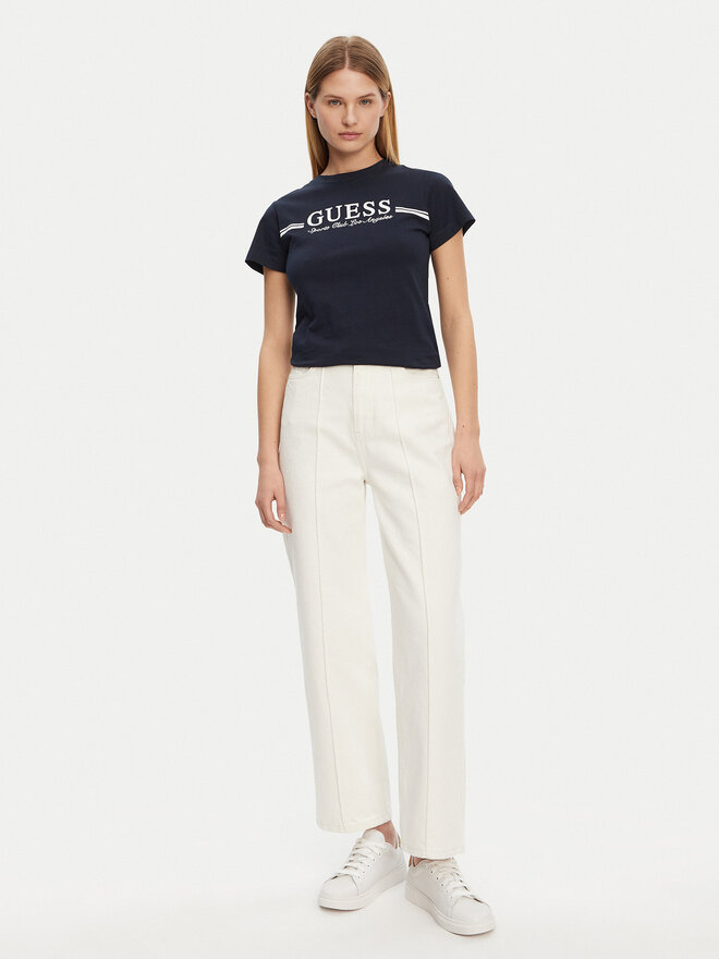 Guess Guess Marškinėliai V5GI03 I3Z14 Tamsiai mėlyna Regular Fit