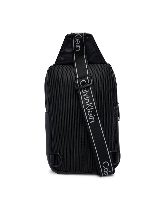 Calvin Klein Umhängetasche Calvin Klein Bold Logo Webbing Sling LV04D3449G Schwarz