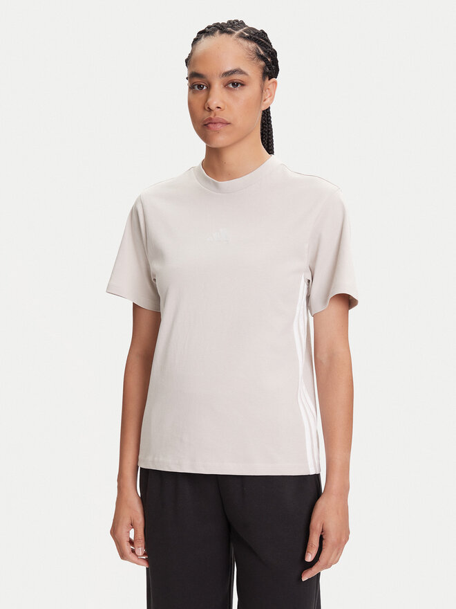 adidas adidas Marškinėliai Essentials 3-Stripes JE1237 Smėlio Regular Fit
