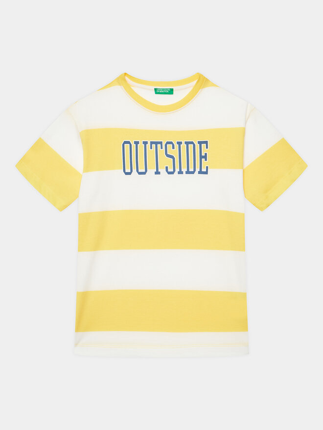 United Colors Of Benetton United Colors Of Benetton Camiseta 3ZNBC10BN Amarillo Regular Fit