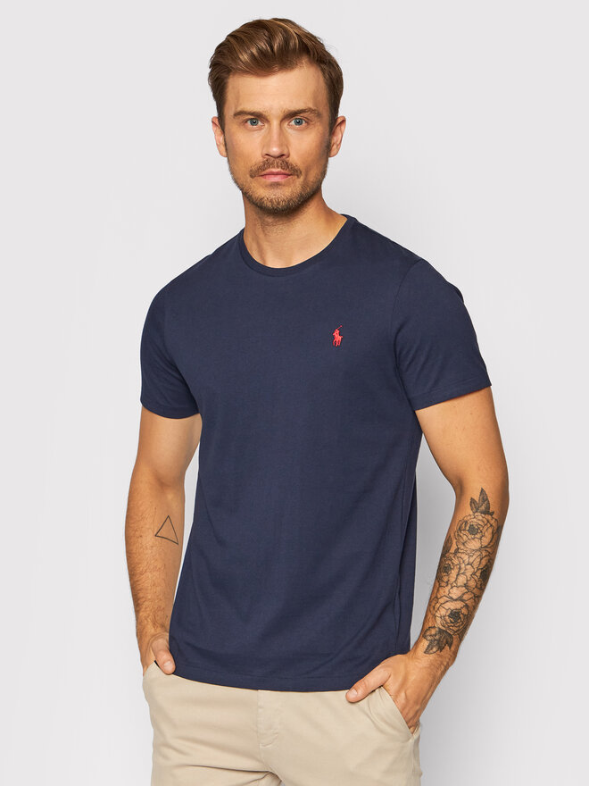 Polo Ralph Lauren Polo Ralph Lauren T-Shirt Bsr 710680785 Dunkelblau Custom Slim Fit