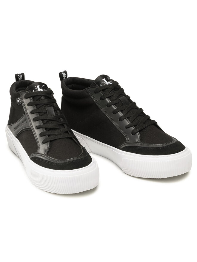 Calvin Klein Jeans Αθλητικά Calvin Klein Jeans Vulcanized Skate Mid Laceup Mix YM0YM00025 Μαύρο