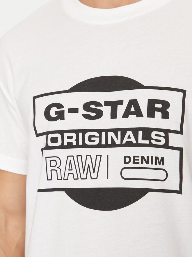 G-Star Raw G-Star Raw Marškinėliai Originals D25443-8415 Balta Regular Fit