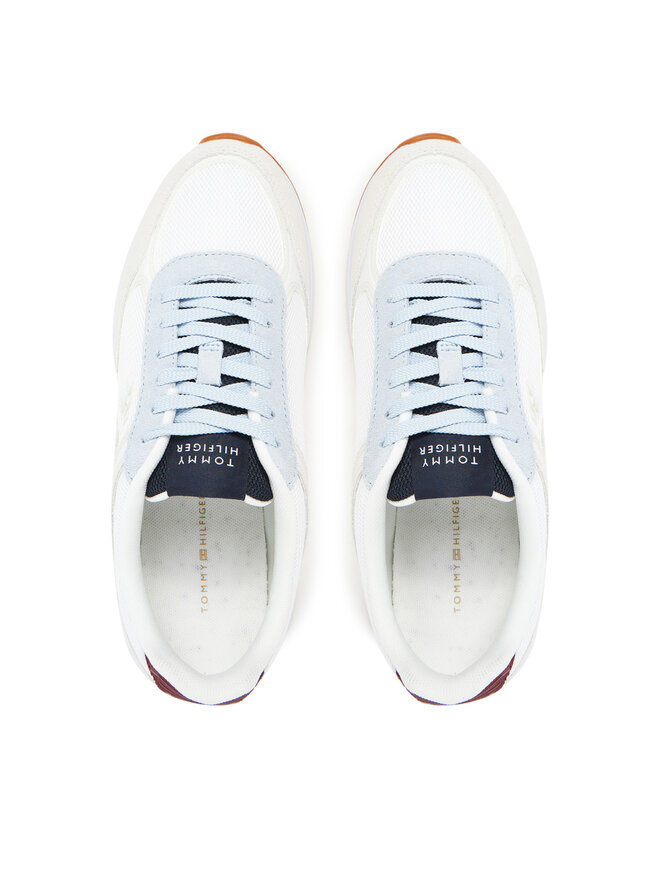 Tommy Hilfiger Sneakers Tommy Hilfiger Casual Fashion Runner Mix FW0FW08324 Alb