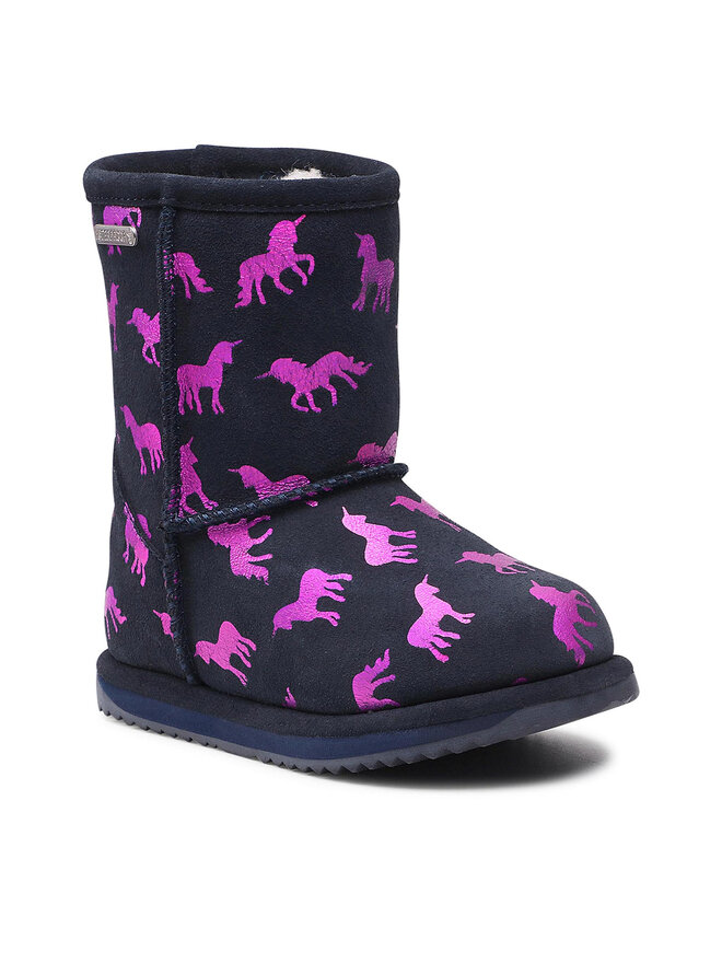 EMU Australia Μπότες Χιονιού EMU Australia Rainbow Unicorn Brumby K12373 Μαύρο