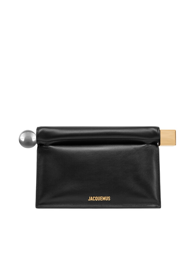 JACQUEMUS Geantă JACQUEMUS La Pochette Rond Carre 24E233BA356-3171 Negru