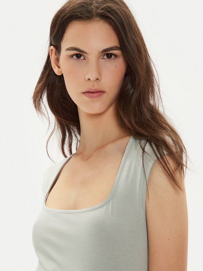 Gina Tricot Gina Tricot Felső 23171 Szürke Slim Fit