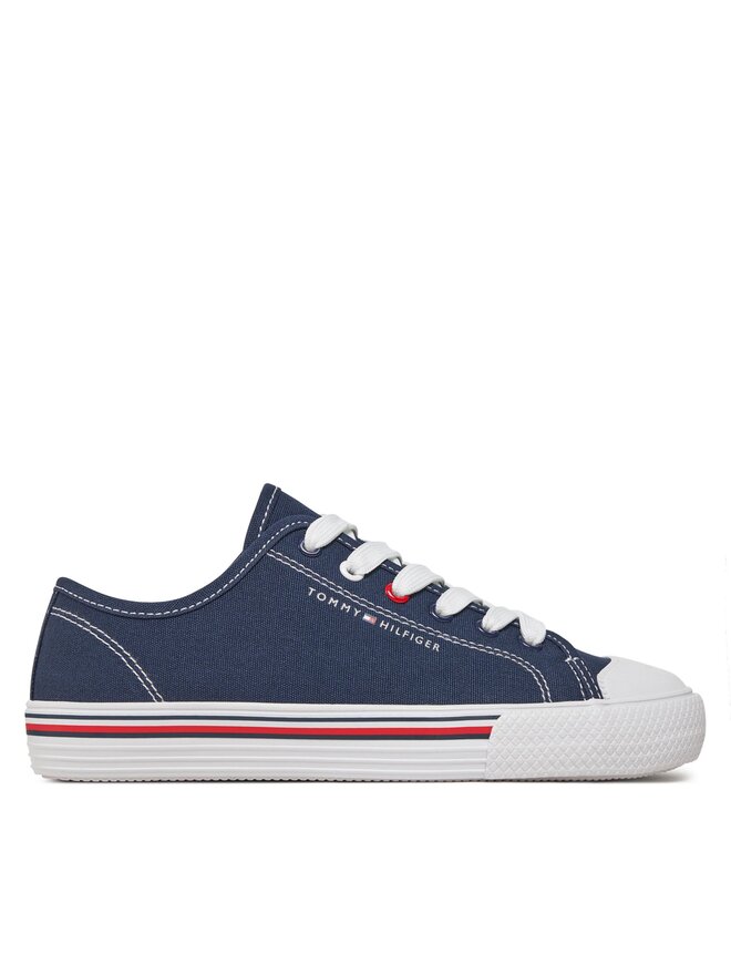 Tommy Hilfiger Trampki Tommy Hilfiger Low Cut Lace Up Sneaker T3X9-33324-0890 S Granatowy