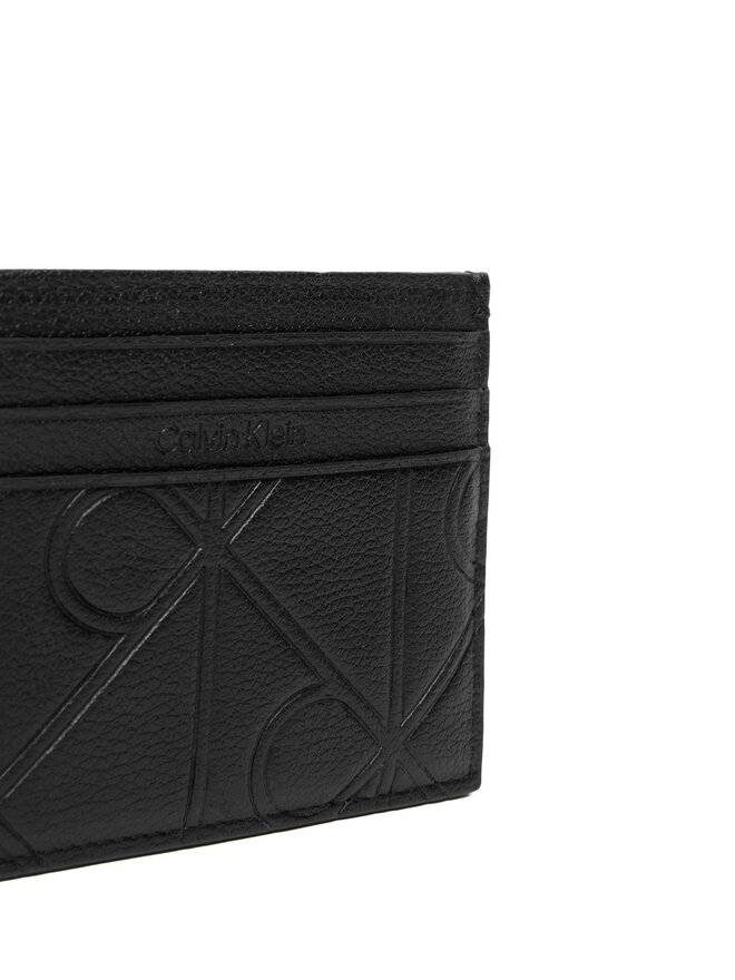 Calvin Klein Kreditkartenetui Calvin Klein Xl Emblem Aop Emboss Card Case LV04D1174G Schwarz