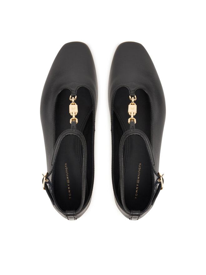Tommy Hilfiger Ballerinas Tommy Hilfiger Th-Bar Chain Ballet FW0FW09003 Schwarz