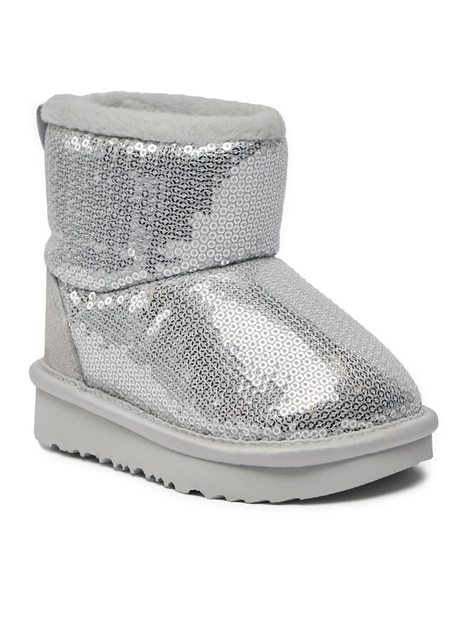 Ugg Μπότες Χιονιού Ugg T Classic Mini Mirror Ball 1143708T Ασημί