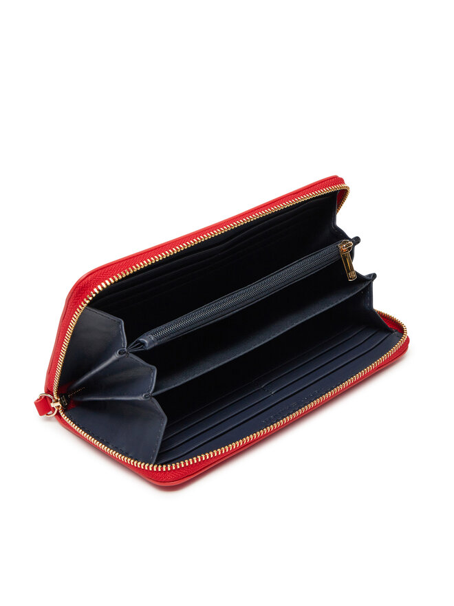 Tommy Hilfiger Velká dámská peněženka Tommy Hilfiger Th Logotape Lrg Za AW0AW17266 Červená
