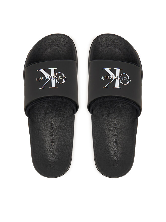Calvin Klein Pantoletten Calvin Klein Ess Slide Rubber Neoprene HM0HM02229 Schwarz