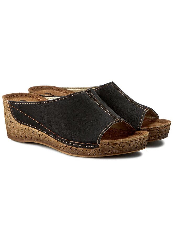 Inblu Damen Madama Holzschuh - Bunte Clogs Mit Mittelhohem Absatz, Bequem & Luftig