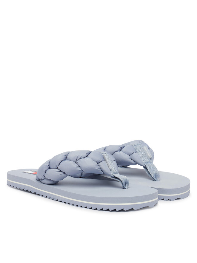 Tommy Jeans Zehentrenner Tommy Jeans Braided Thong Beach Sandal EN0EN02877 Himmelblau
