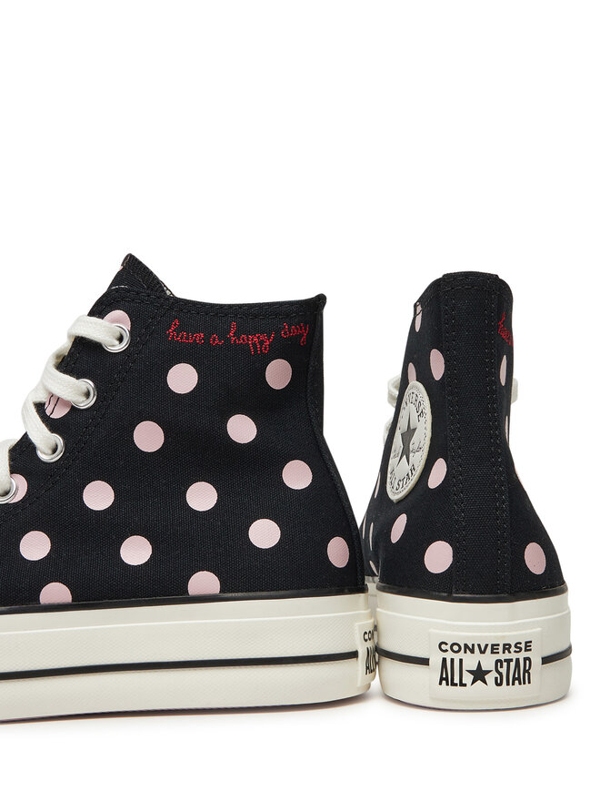 Converse Trampki Converse Chuck Taylor All Star Lift Platform Polka Dots A10688C Czarny