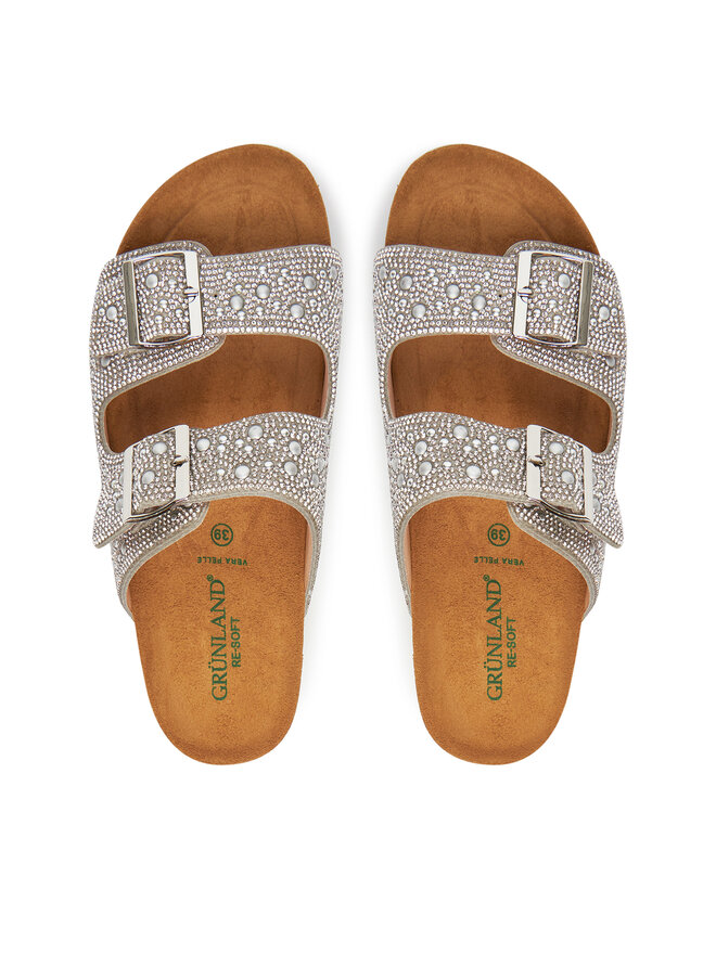 Grünland Pantoletten Grünland Hola CB0758 Silberfarben