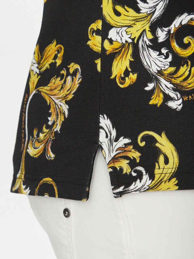 Versace Jeans Couture Versace Jeans Couture Поло 78GAG6S0 Чорний Regular Fit