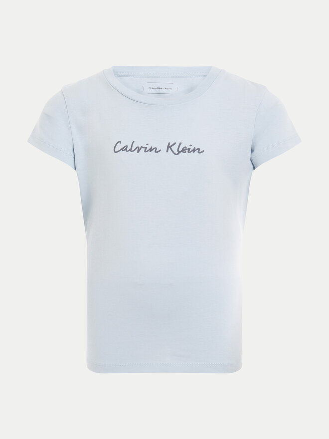 Calvin Klein Jeans Calvin Klein Jeans Camiseta Script Logo IG0IG02857 Celeste Slim Fit
