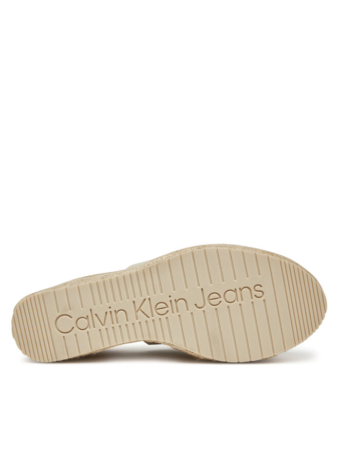 Calvin Klein Jeans Espadryle Calvin Klein Jeans Wedge Rope Slide Mg YW0YW01699 Écru