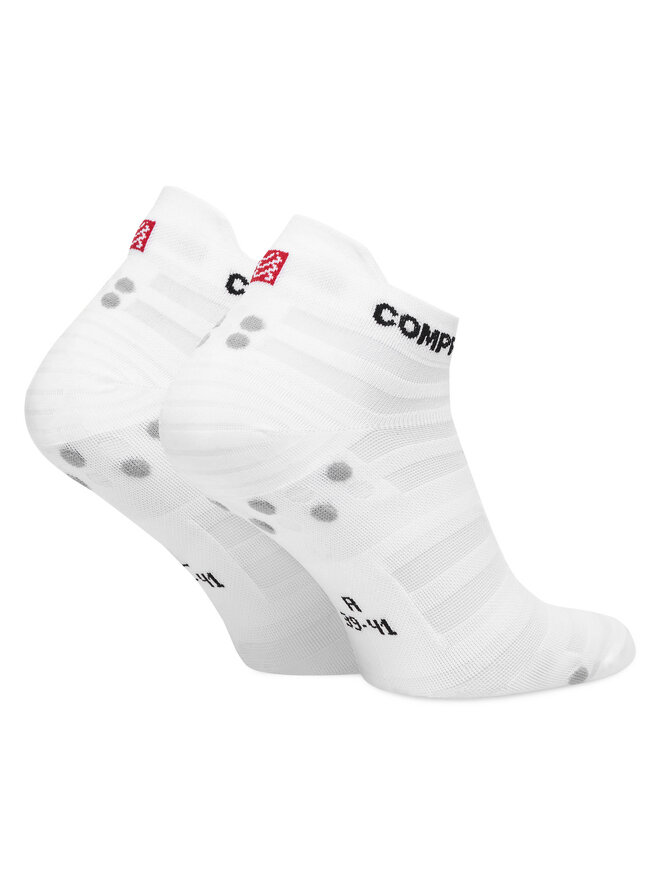 Compressport Calzini corti unisex Compressport Pro Racing Socks v4.0 Ultralight Run Low XU00051B Bianco
