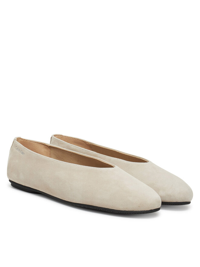 Calvin Klein Балеринки Calvin Klein Ballerina Round Hw Sue HW0HW02565 Бежов