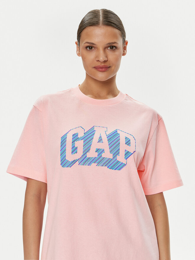 Gap Gap Marškinėliai 664011-00 Rožinė Regular Fit