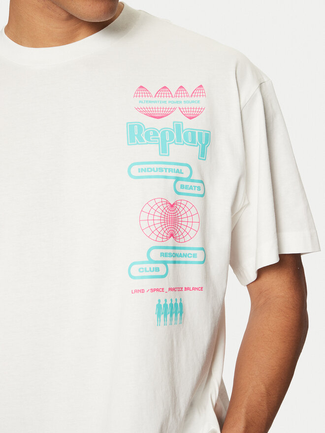 REPLAY REPLAY Camiseta M6880 .000.2660 Blanco Loose Fit