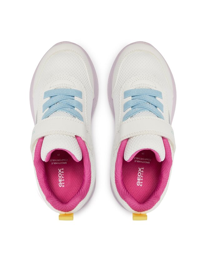 Geox Sneakersy Geox J Sprintye Girl J36FWB 01454 C0653 S Biały