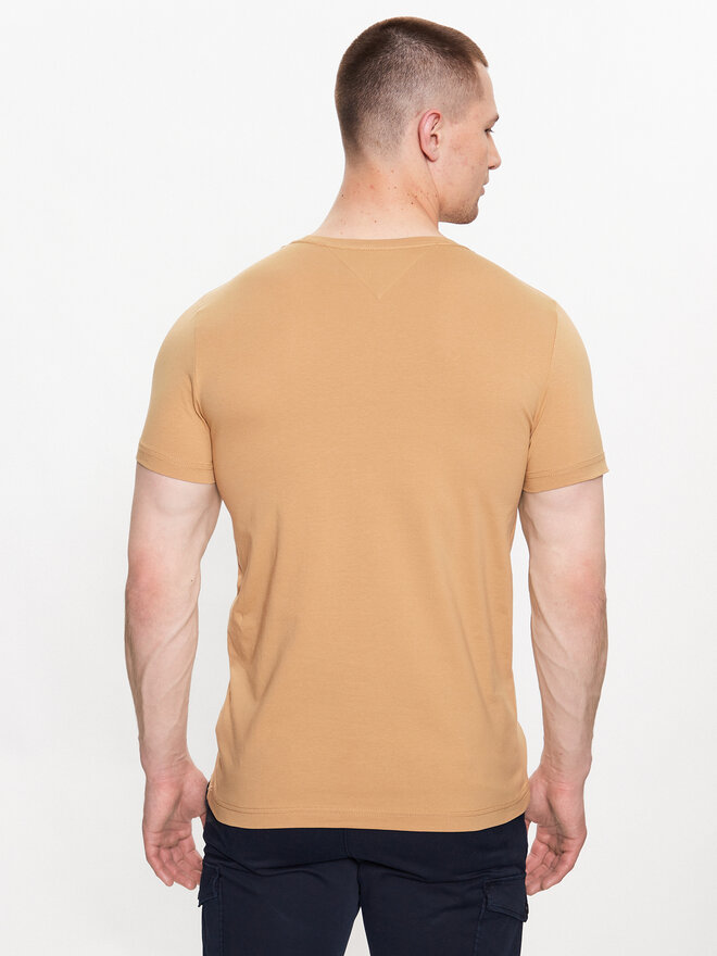 Tommy Hilfiger Tommy Hilfiger Marškinėliai MW0MW10800 Smėlio Slim Fit
