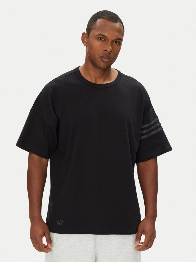 adidas adidas Marškinėliai Neuclassics HZ3700 Juoda Oversize