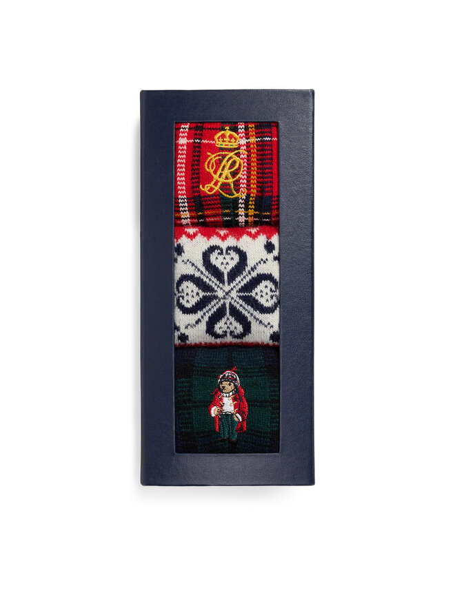 Polo Ralph Lauren Zestaw 3 par wysokich skarpet męskich Polo Ralph Lauren 449958866001 Kolorowy