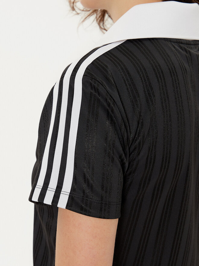 adidas adidas Футболка adicolor Football Jacquard JD2606 Чорний Slim Fit