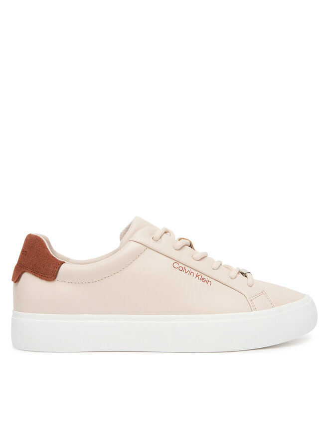 Calvin Klein Сникърси Calvin Klein Vulc Lace Up Lth W/Sue Bt HW0HW02571 Бежов