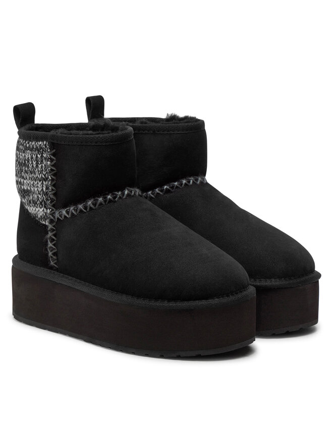EMU Australia Śniegowce EMU Australia Stinger Knit Flatform W13143 Czarny